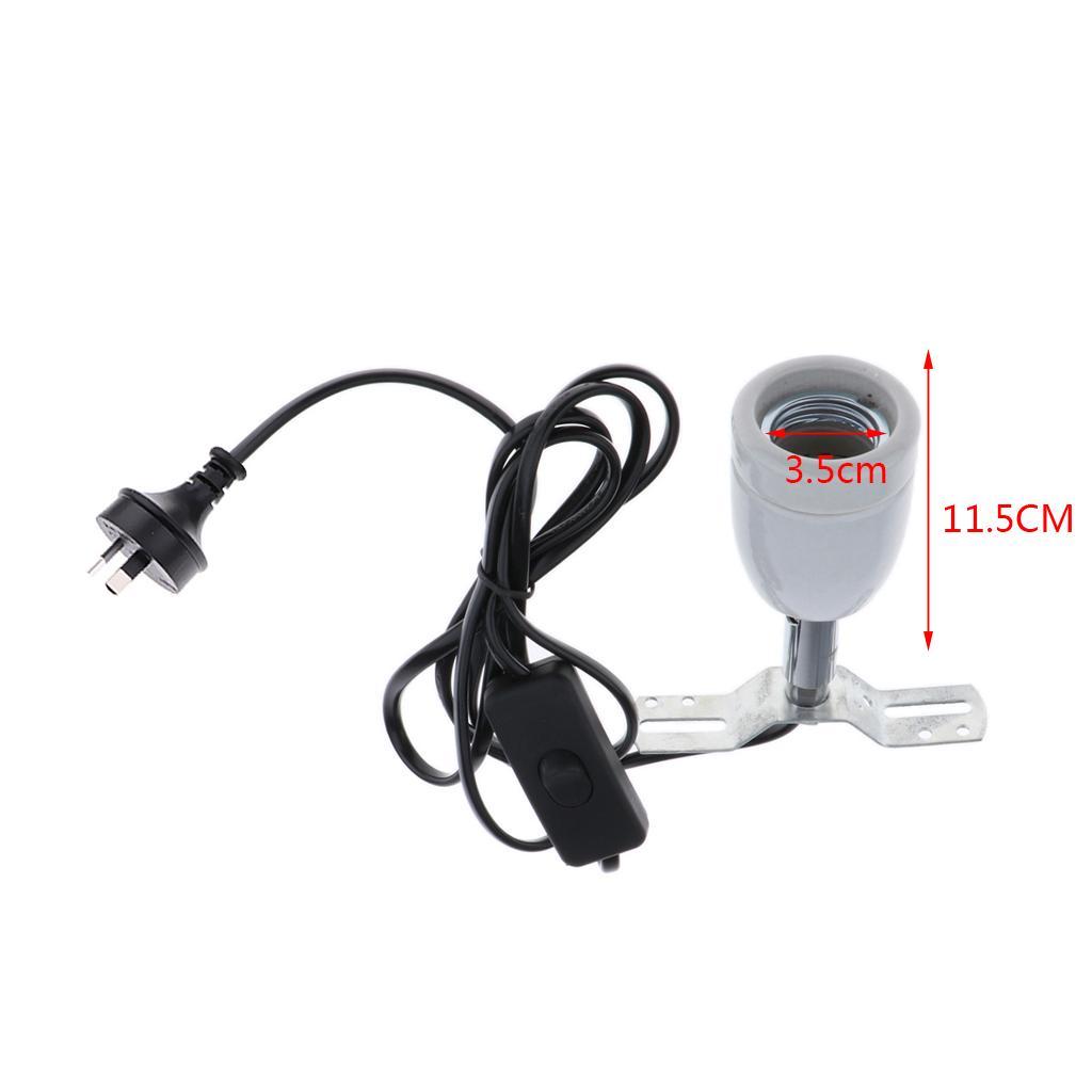 1pcs Reptile Ceramic Heat Lamp Heating Bulb Holder Stand for Reptile Habitat