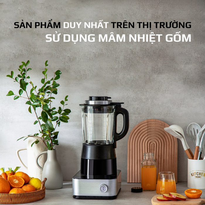 Máy Làm Sữa Hạt Cao Cấp OLIVO CB22 PRO 14 Chức Năng Xay Nấu Mâm Nhiệt Gốm Phím Cảm Ứng - Hàng chính hãng Olivo