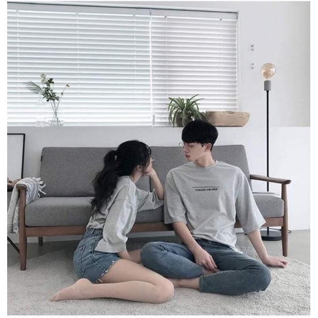 Áo thun Unisex form rộng tay lở