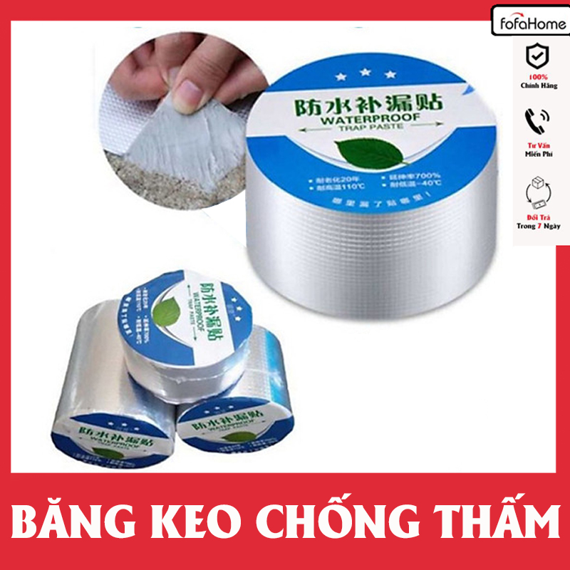 Băng Keo Bê Tông Cuộn 5 Mét Dán Rộng 5cm 10cm 15cm 20cm, Miếng Dán Siêu Dính, Miếng Chống Thấm Nước, Keo Chống Dột, Chịu Nhiệt Tốt,Siêu Dính