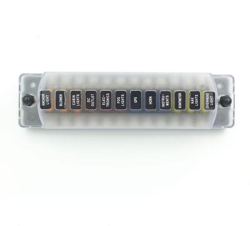 Hộp cầu chì xe hơi 12 làn, cầu chì lưỡi tiêu chuẩn phổ quát, với chăn không thấm nước, cho xe tải xe tải xe tải hải quân