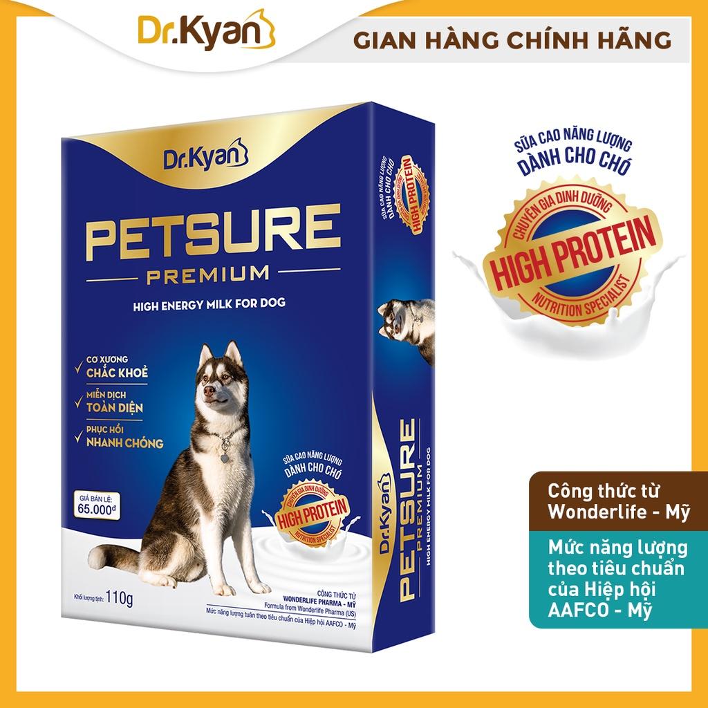 Dr.Kyan - Sữa bột PETSURE - Cao năng lượng cho chó hộp 110g