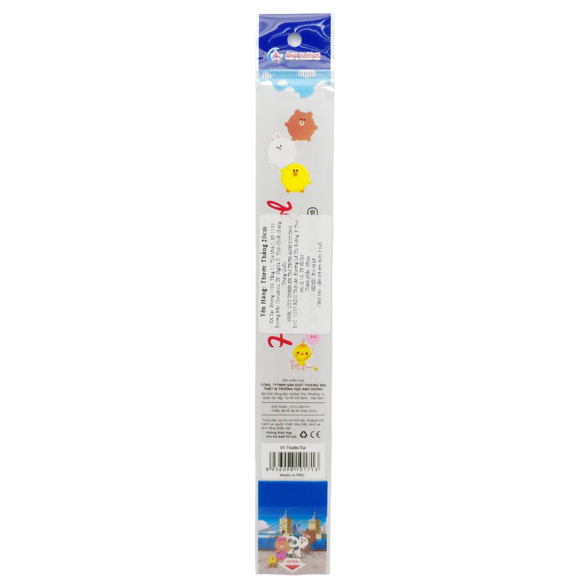 Thước Kẻ 20 cm - Ánh Dương RAD20