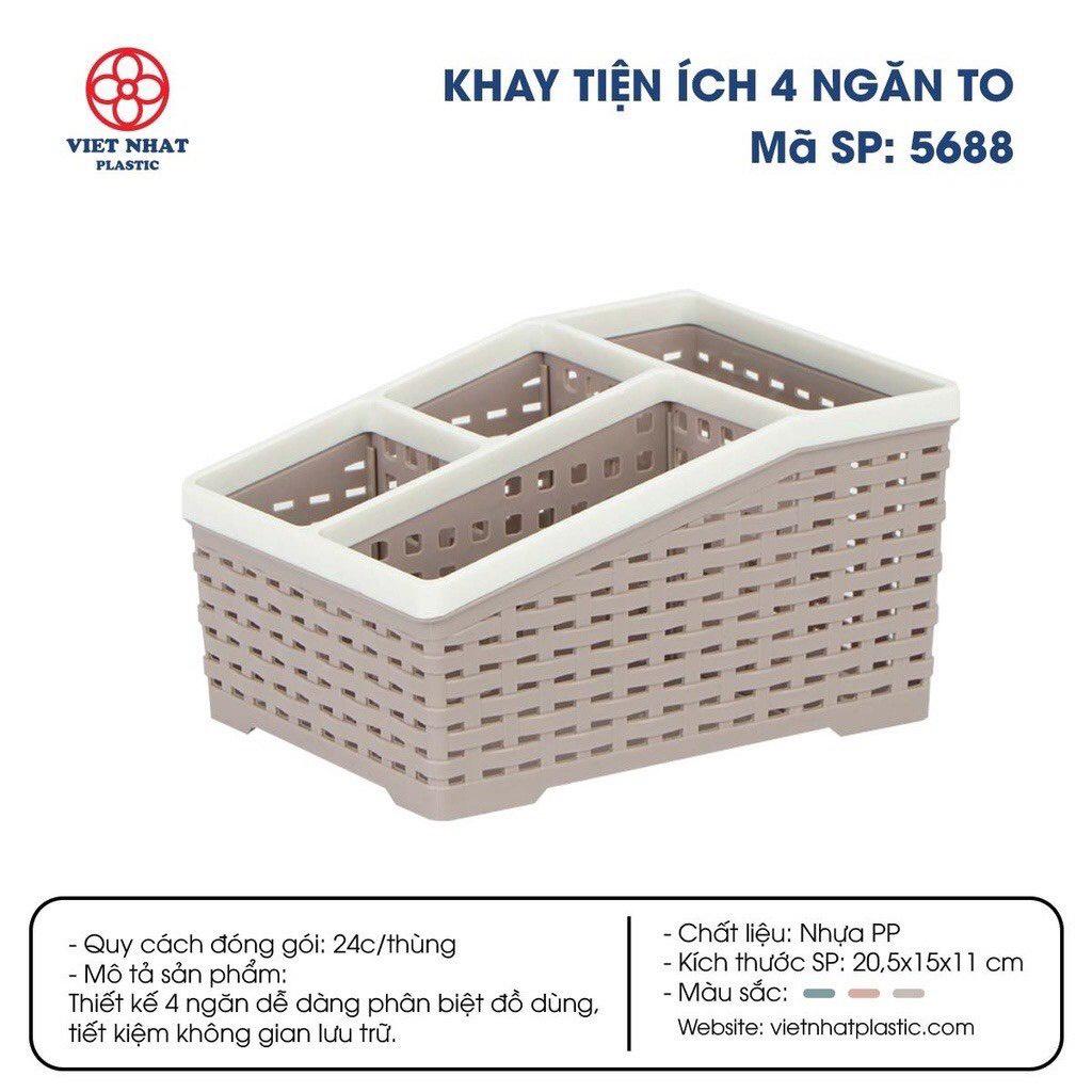 SET 2 Khay tiện ích 4 ngăn .đựng mỹ phẩm, bút ,điều khiển , điện thoại .....Khay nhựa nhiều ngăn để bàn đựng đồ tiện ích