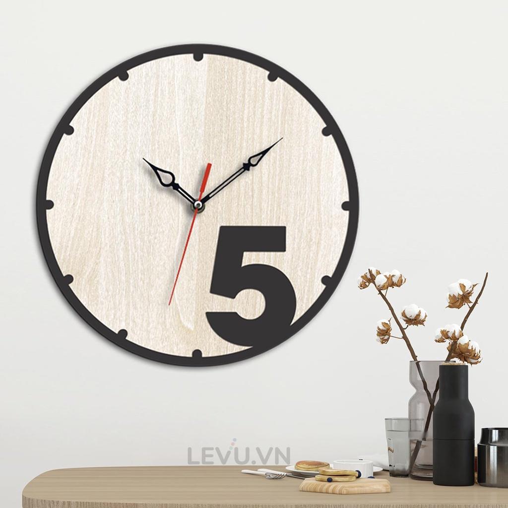 Đồng Hồ Treo Tường gỗ trang trí LEVU DH03 Handmade cao cấp