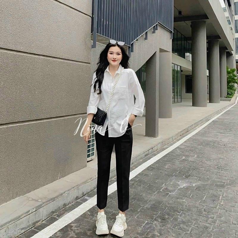 ÁO SƠMI OVERSIZE TÚI 1 BÊN HÀN QUỐC