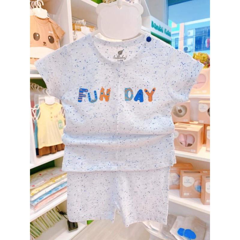 Bộ cộc tay bé trai cotton Lullaby NH630P, bộ quần áo mùa hè siêu mát