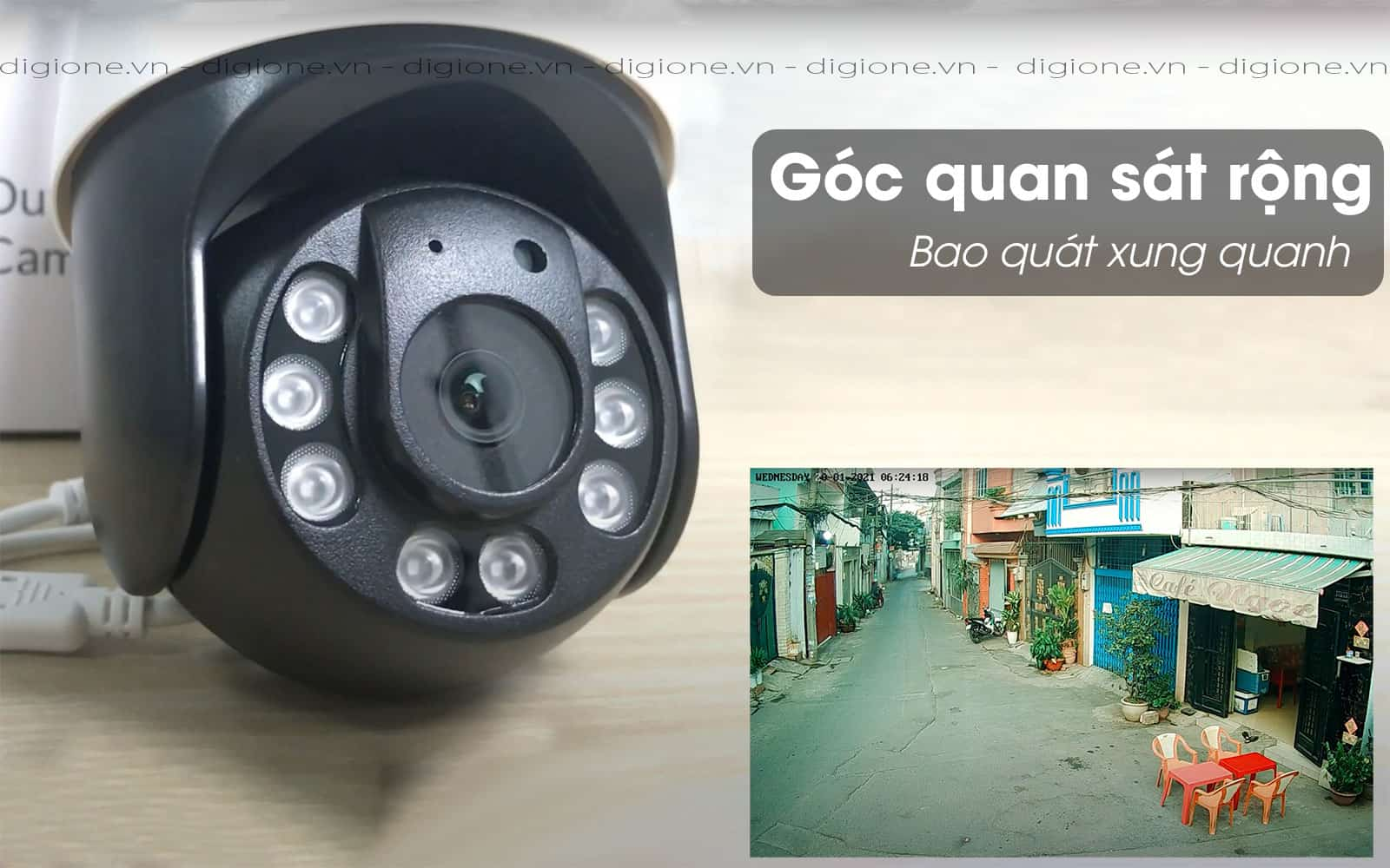 Camera dùng sim 4G EBITCAM xoay 360 độ ngoài trời đàm thoại 2 chiều ET843 - Hàng chính hãng