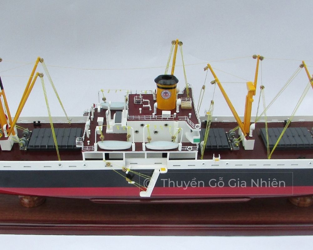 Mô Hình Thuyền Gỗ Trang Trí Phong Thủy Dạng Thuyền Chiến LIBERTY Chính Hãng, Hàng Xuất Khẩu Chất Lượng Cao