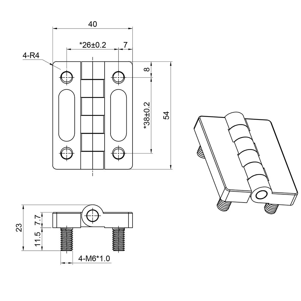 Heavy Duty Stainless Steel Hinge with Screw Bolts for Boat Marine