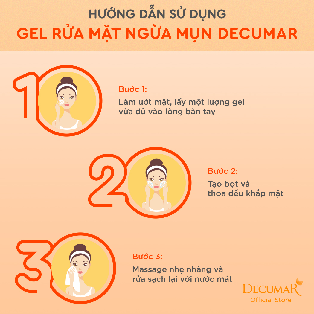 Sữa rửa mặt dạng Gel Decumar Clean Advanced 50gr hoàn toàn mới kiểm soát nhờn mụn