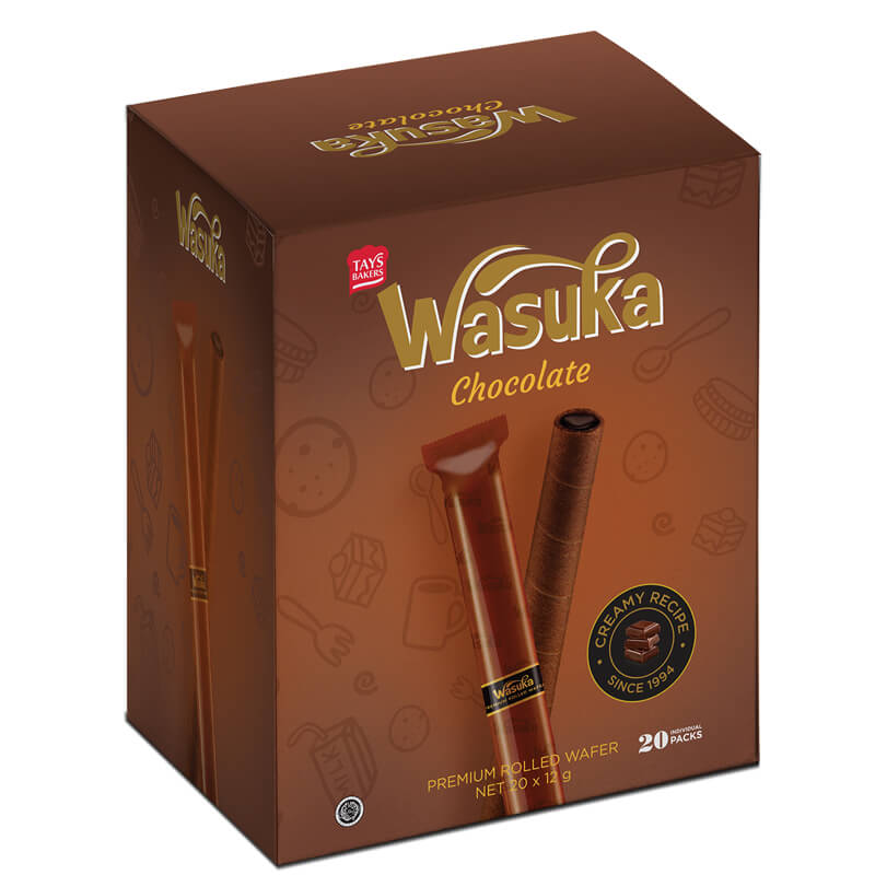 Bánh Quế Wasuka Vị Socola (20 thanh x 12gr)