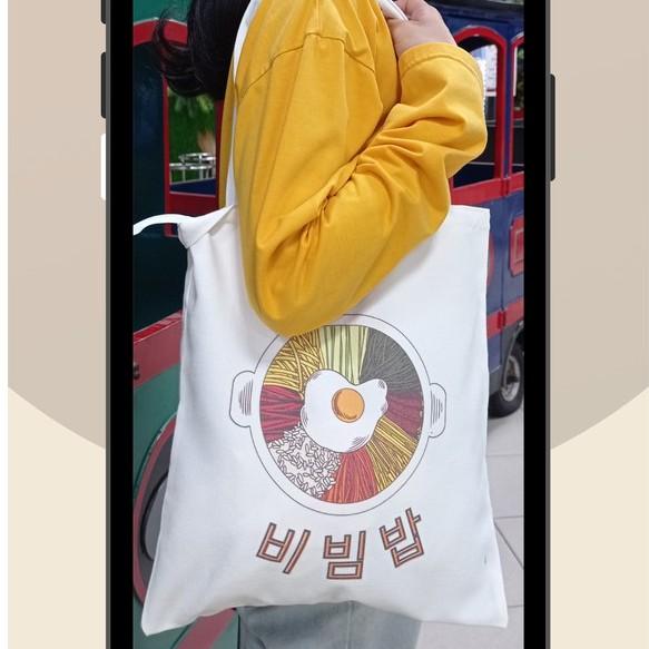 Túi Tote Túi Vải Canvas đeo vai có dây kéo phong cách Hàn Quốc Ulzzang, bộ sưu tập (2/2)