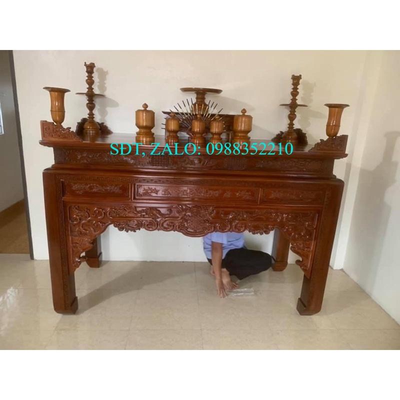 bàn thờ gỗ hương đá 127cm