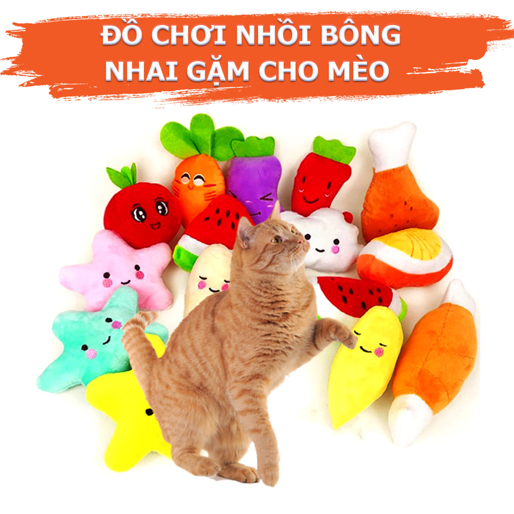 Đồ Chơi Cà Rốt Nhồi Bông Cho Chó Mèo, Đồ Chơi Gặm Nhấm Cho Chó Mèo