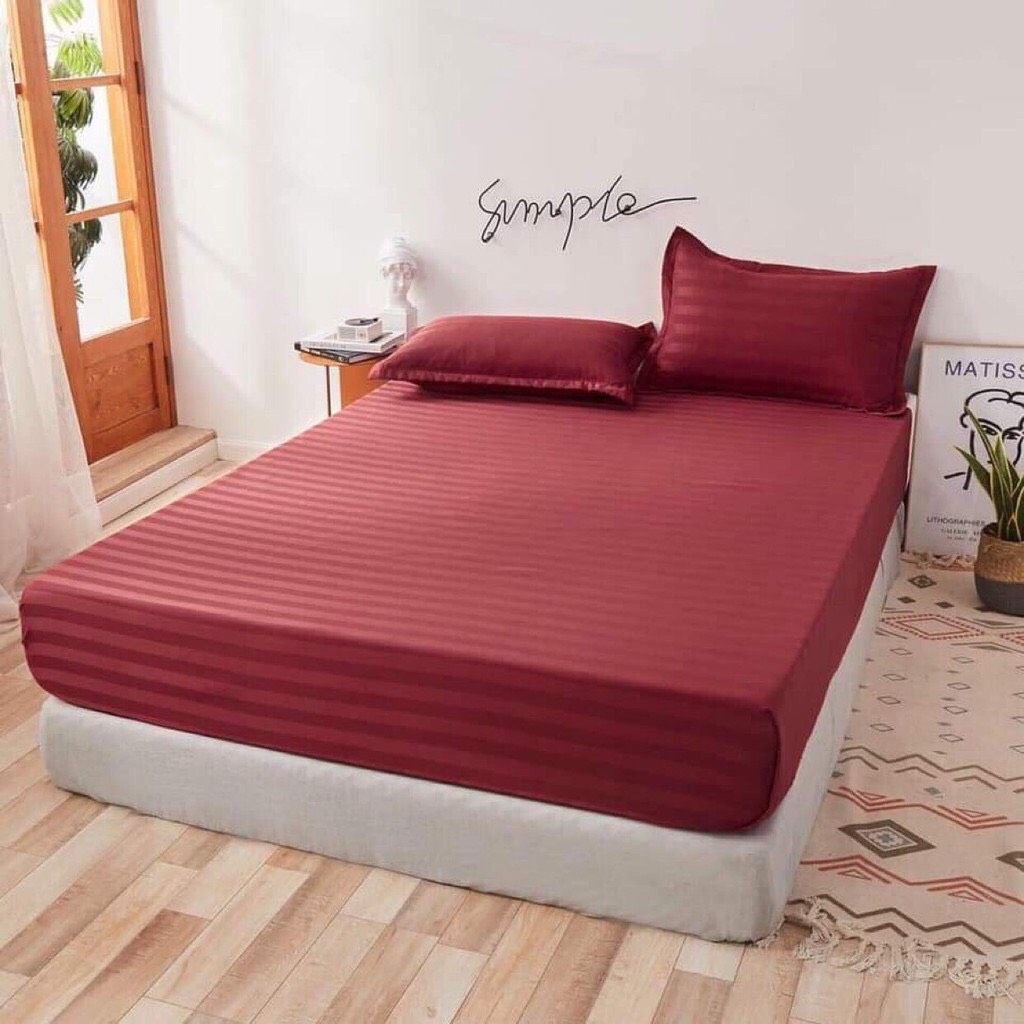 Bộ Sét Chăn Ga Gối Cotton 3F Cao Cấp Siêu Mát, Mềm Mịn Chuẩn Khách Sạn 5sao Mát Lạnh- KO CÓ CHĂN