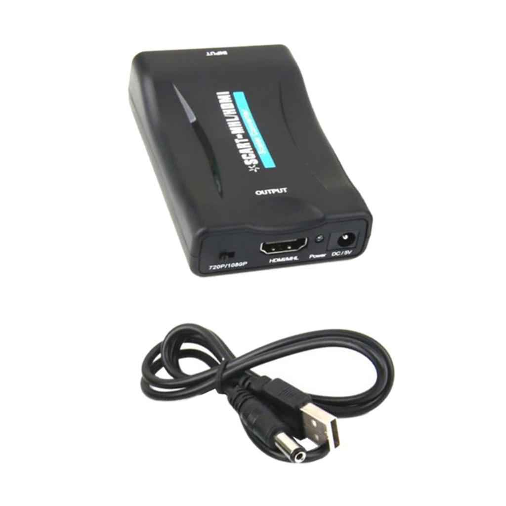 Scart To HDMI Converter Audio Video Adapter For 1080P HDTV STB Box