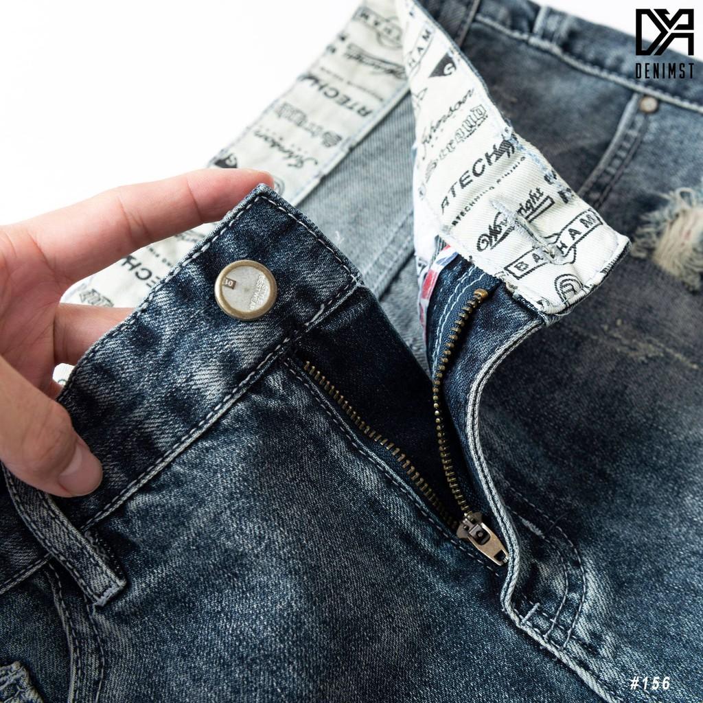 Quần short jeans xanh rách TEMBLEZ 156