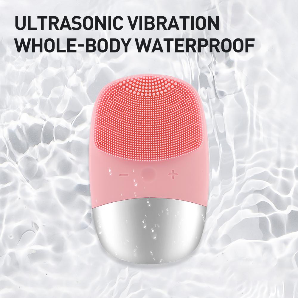 Mini Silicone Điện Rửa Mặt Bàn Chải Điện Mặt Sonic Rửa Mặt Bàn Chải Da Máy Massage Dụng Cụ Chăm Sóc Da