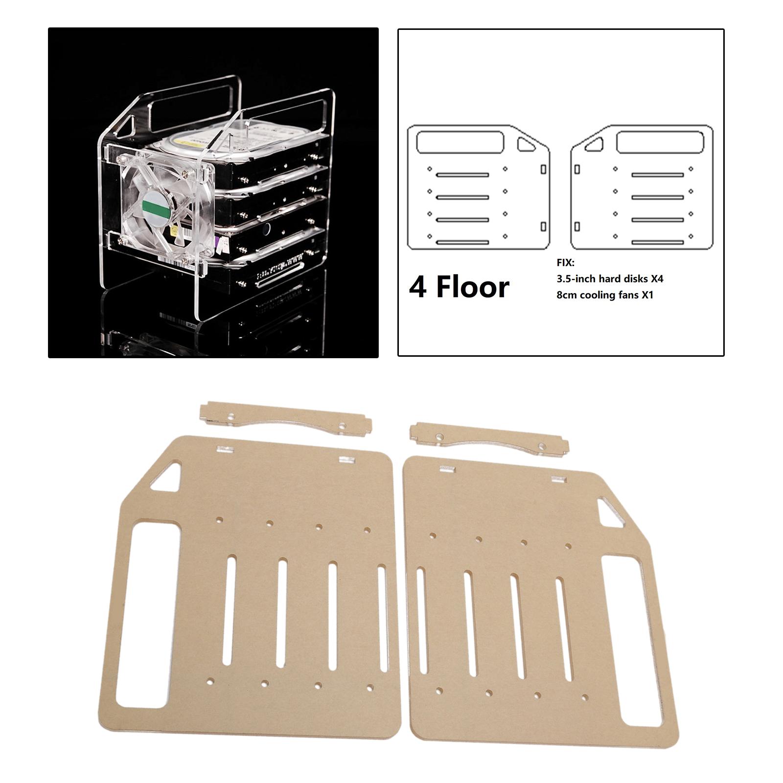 DIY 3.5inch Acrylic Hard Drive Bracket Accessories for HDD SSD
