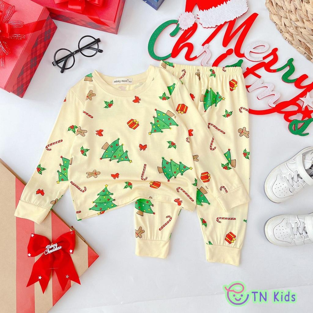 Bộ Dài Tay NOEL Thun Lạnh in hình Mềm Mịn Thoáng Mát Hàng Chuẩn Loại 1 MINKY MOM cho bé trai bé gái