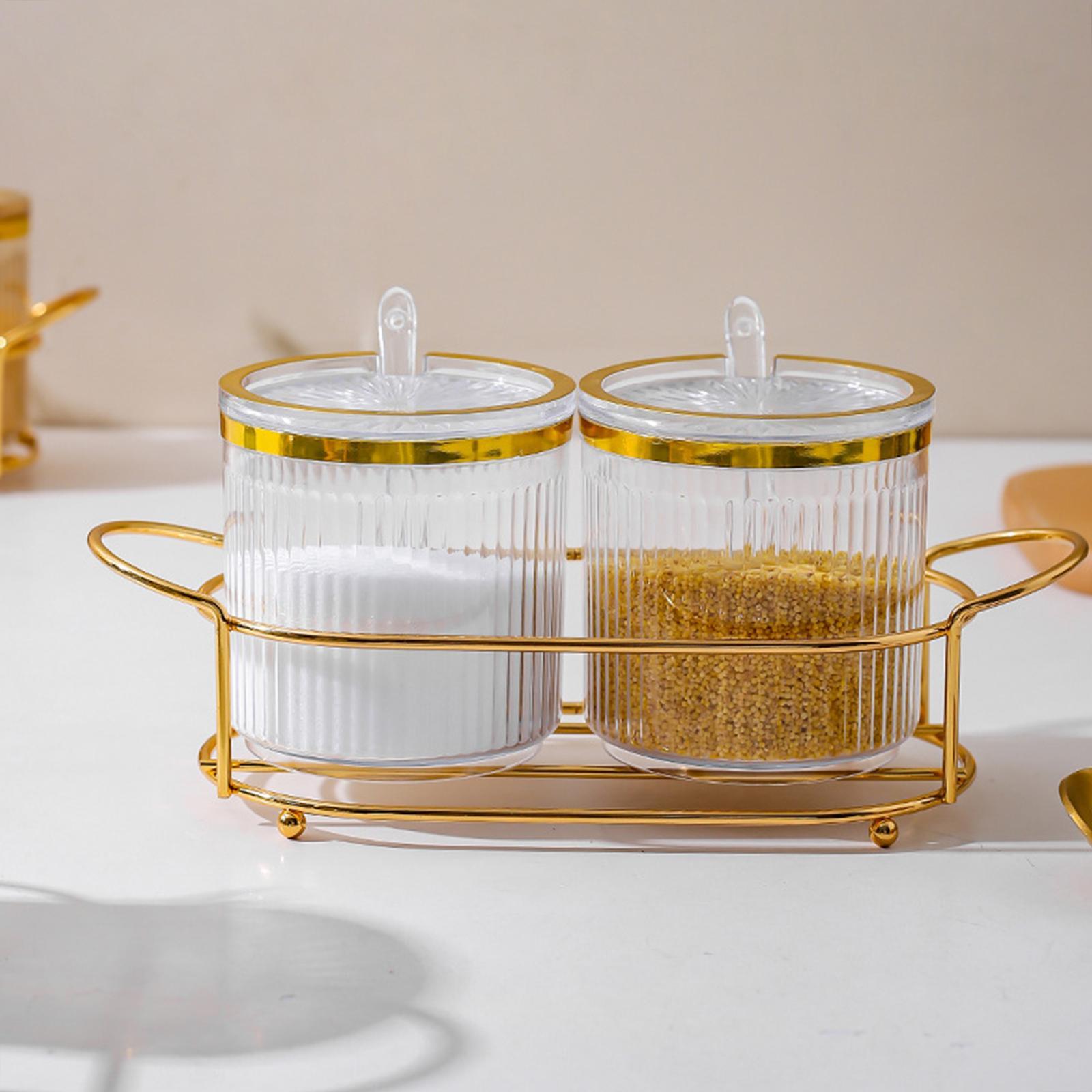 Seasoning Jar with Holder Organizer Spice Containers with Holder for Restaurant Supplies