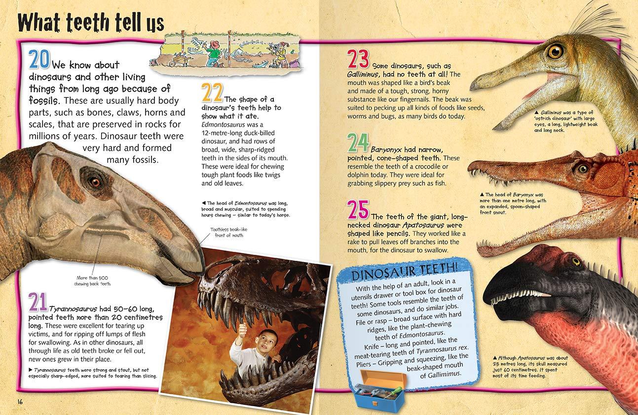 100 Facts Dinosaurs- T-Rex, Velociraptor, Prehistoric Science, Educational Projects, Fun Activities, Quizzes and More!