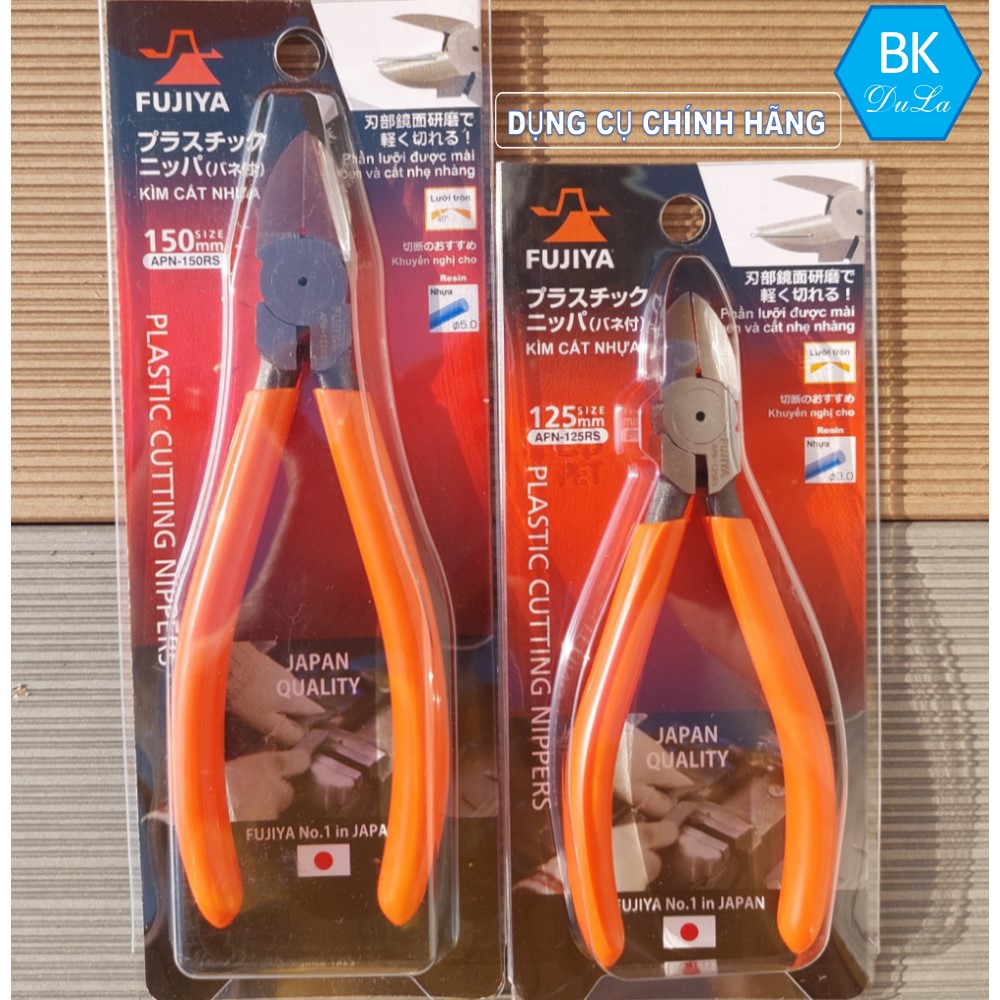 Kìm cắt nhựa lưỡi tròn 5 inch/ 125mm Fujiya APN-125RS Công nghệ Nhật Bản- Kìm cắt bavia