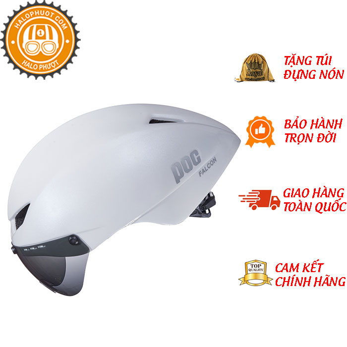 Nón bảo hiểm xe đạp POC Falcon có kính hít nam châm chính hãng