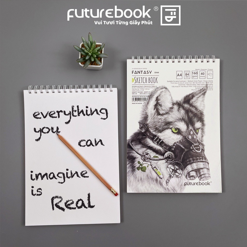 Tập Vẽ Ký Hoạ Fantasy- A4- DL160- 40 Tờ- Lò xo lật dọc. MSP: S944. VPP FUTUREBOOK.