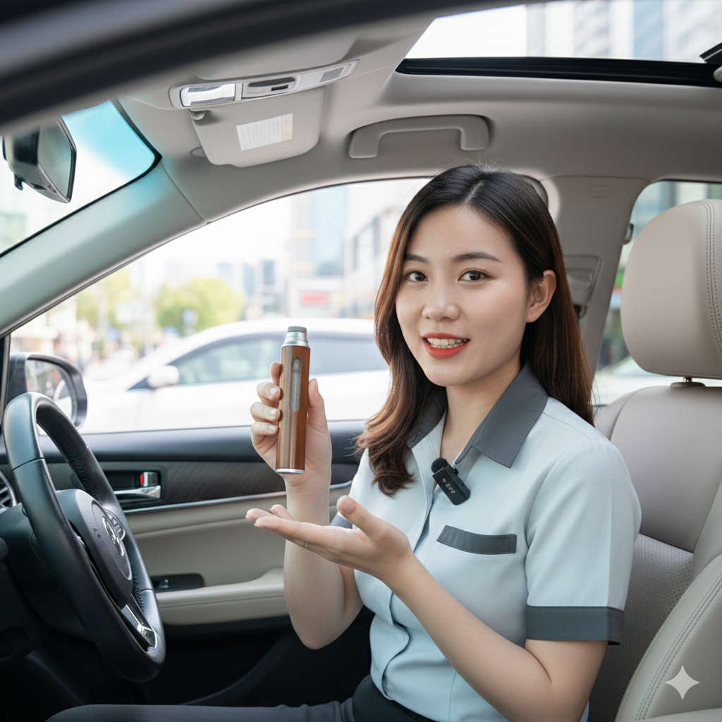 Gạt Tàn Cá Nhân Di Động, Dùng Cho Ô tô Cầm Tay, Du Lịch, Chất Liệu Gỗ Cao Cấp [ Free Ship