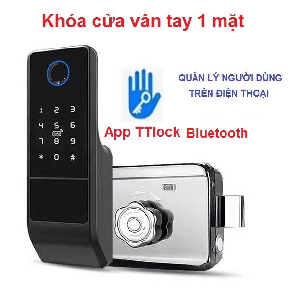 KHÓA THẺ TỪ - VÂN TAY 1 MẶT SAFARISG KC-01, DÙNG APP QUẢN LÝ NGƯỜI DÙNG TRÊN ĐIỆN THOẠI - BLUETOOTH / WIFI - HÀNG NHẬP KHẨU