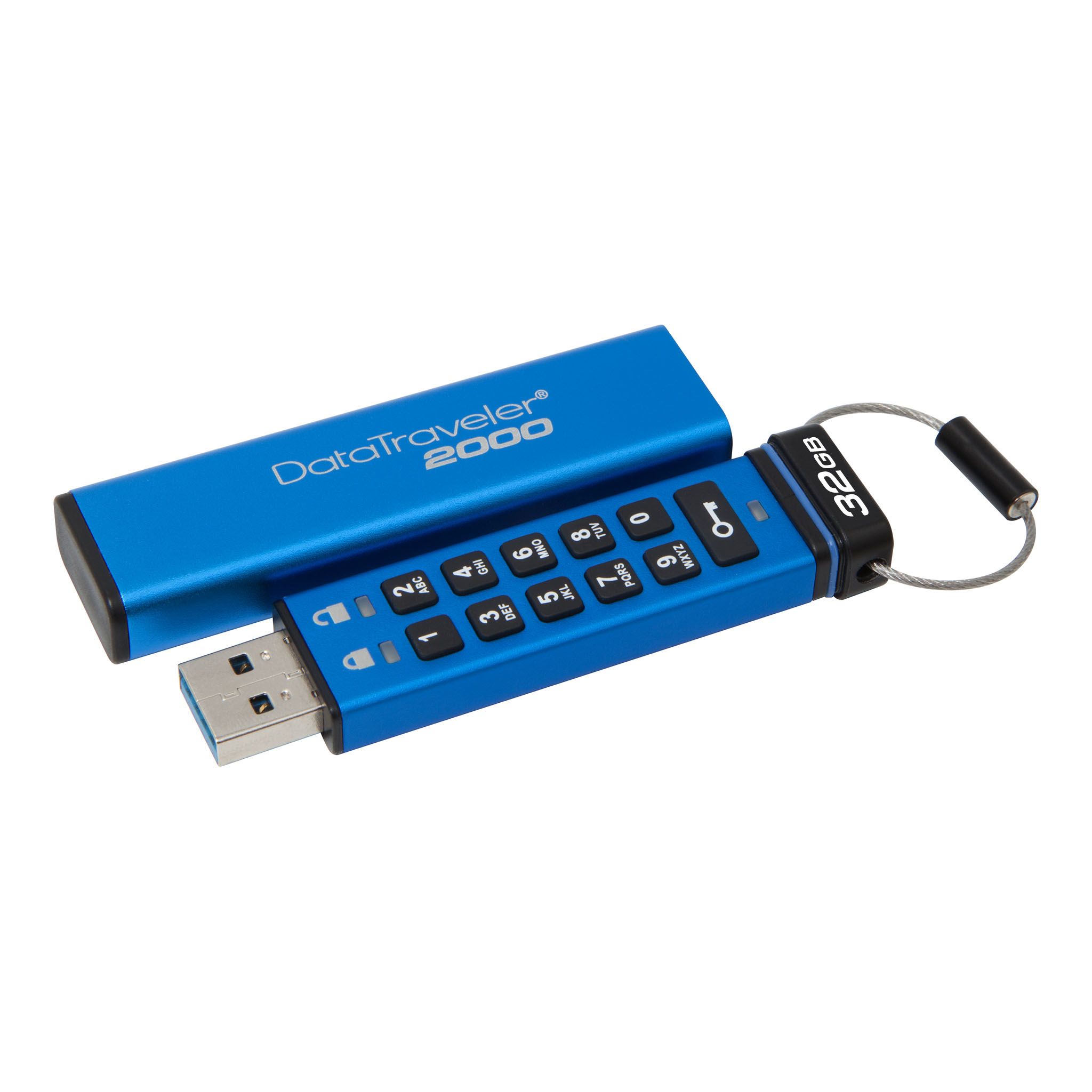 USB Bảo Mật Kingston DT2000 32GB KeyPad Encrypted - DT2000/32GB - Hàng Chính Hãng