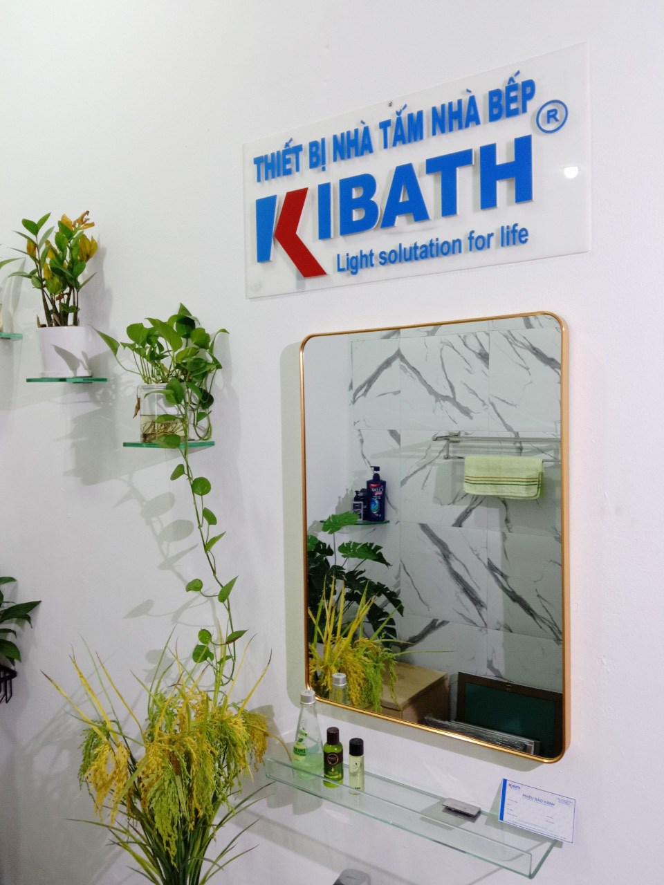 Gương Soi Kibath Chữ Nhật Bo 4 Góc Khung Viền Nhôm Sơn Tĩnh Điện, KB-138