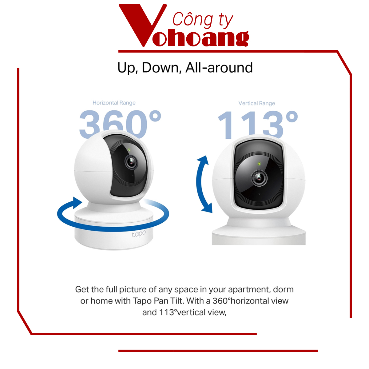 Camera Wifi TP-Link Tapo C212 Độ Phân Giải 2K QHD Quay/Quét 360 Độ Hỗ Trợ Cổng LAN - Hàng Chính Hãng
