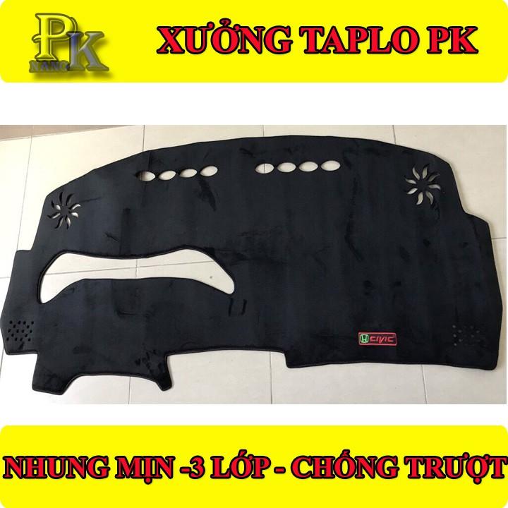 THẢM TAPLO DA XE HONDA CIVIC – ĐẾ CAO SU CHỐNG TRƯỢT – 3 LỚP- CHỐNG NÓNG TỐT - CHUẨN FORM