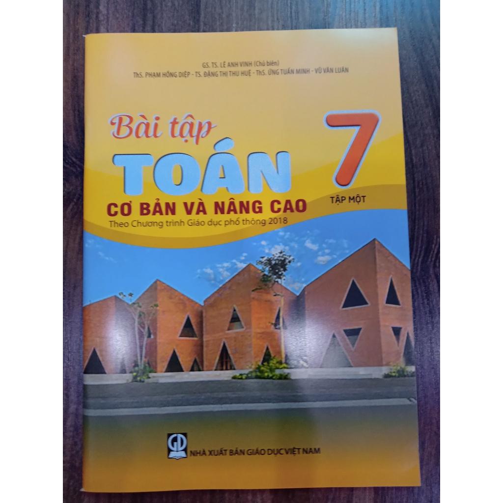 Sách - Combo Bài tập Toán 7 tập 1 + tập 2 cơ bản và nâng cao