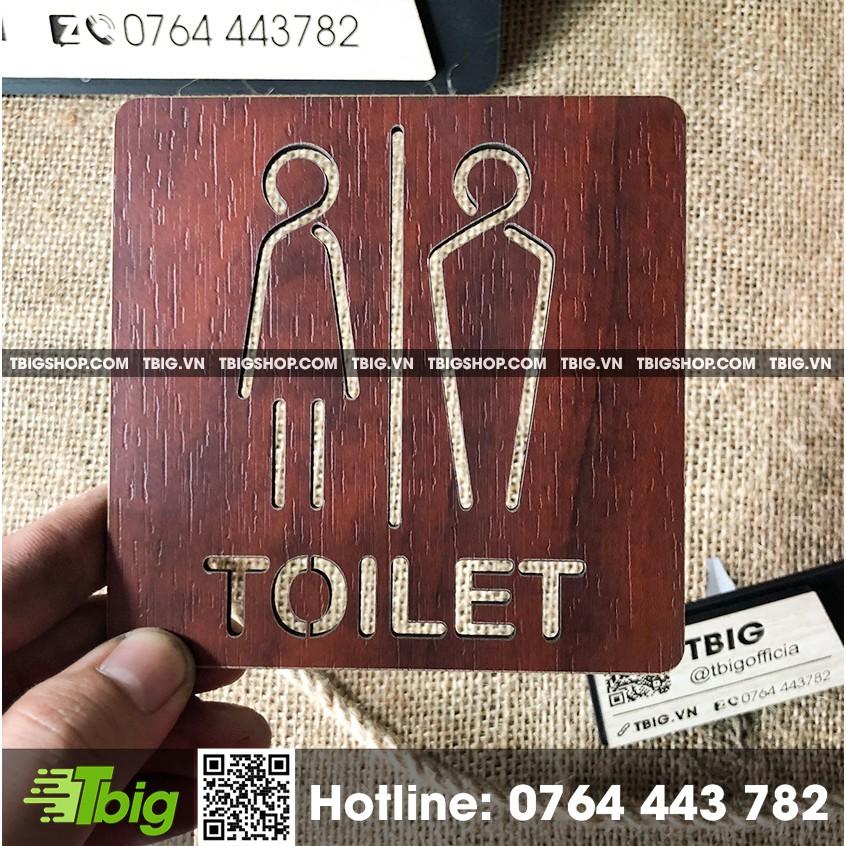 Bảng toilet Nam - Nữ đơn giản dán tường