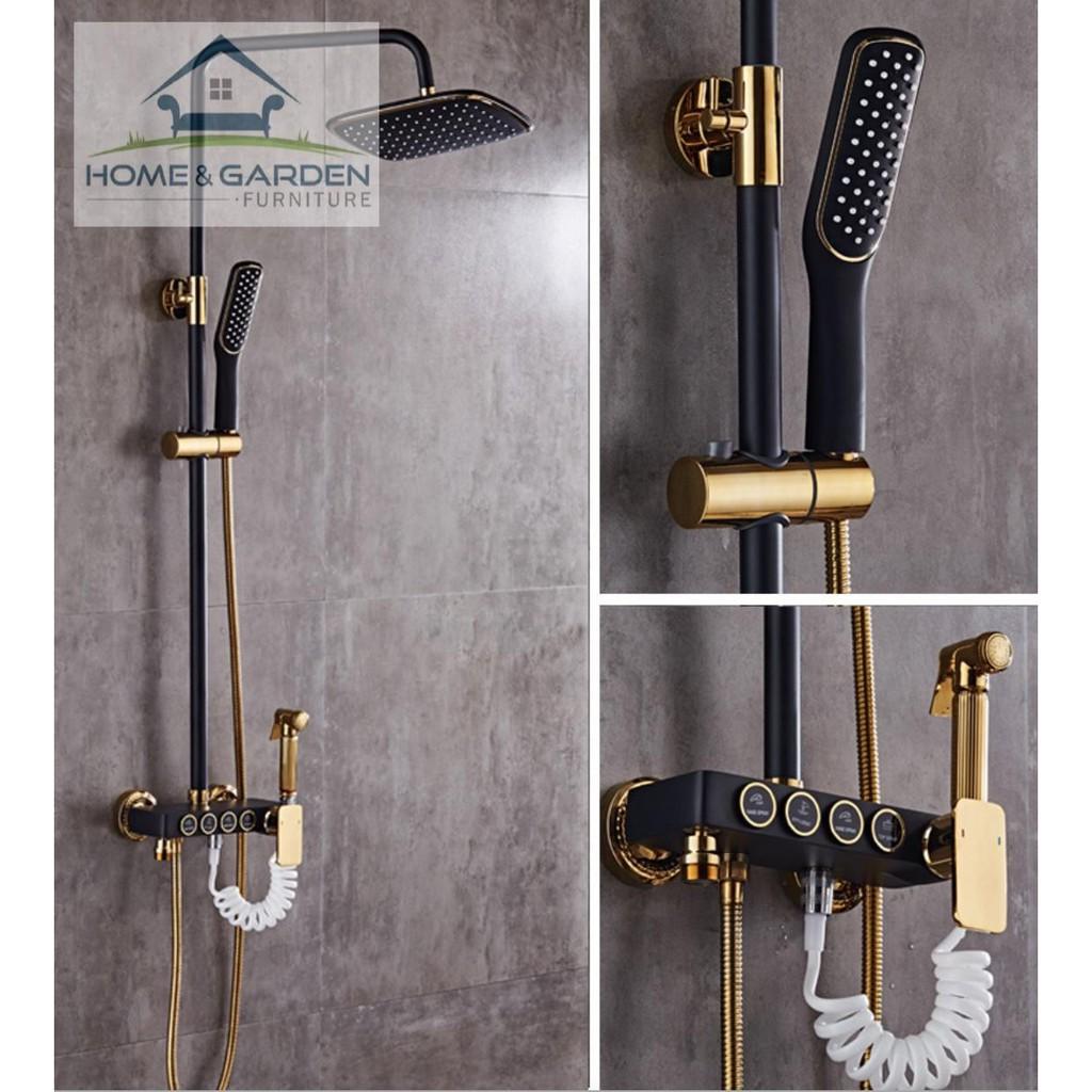 Bộ sen cây tắm nóng lạnh 4 nút chế độ model S-Class cao cấp Home and Garden