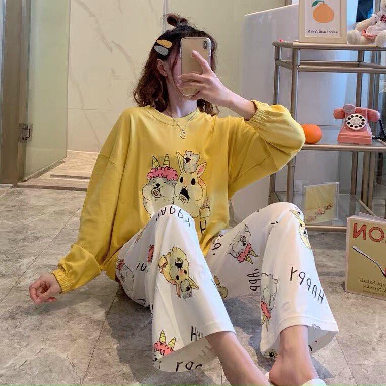 Set đồ bộ cotton nữ in hình chú chó 3D đủ mẫu, đủ size cực dễ thương, chất cotton cao cấp mịn mát, form cực chuẩn