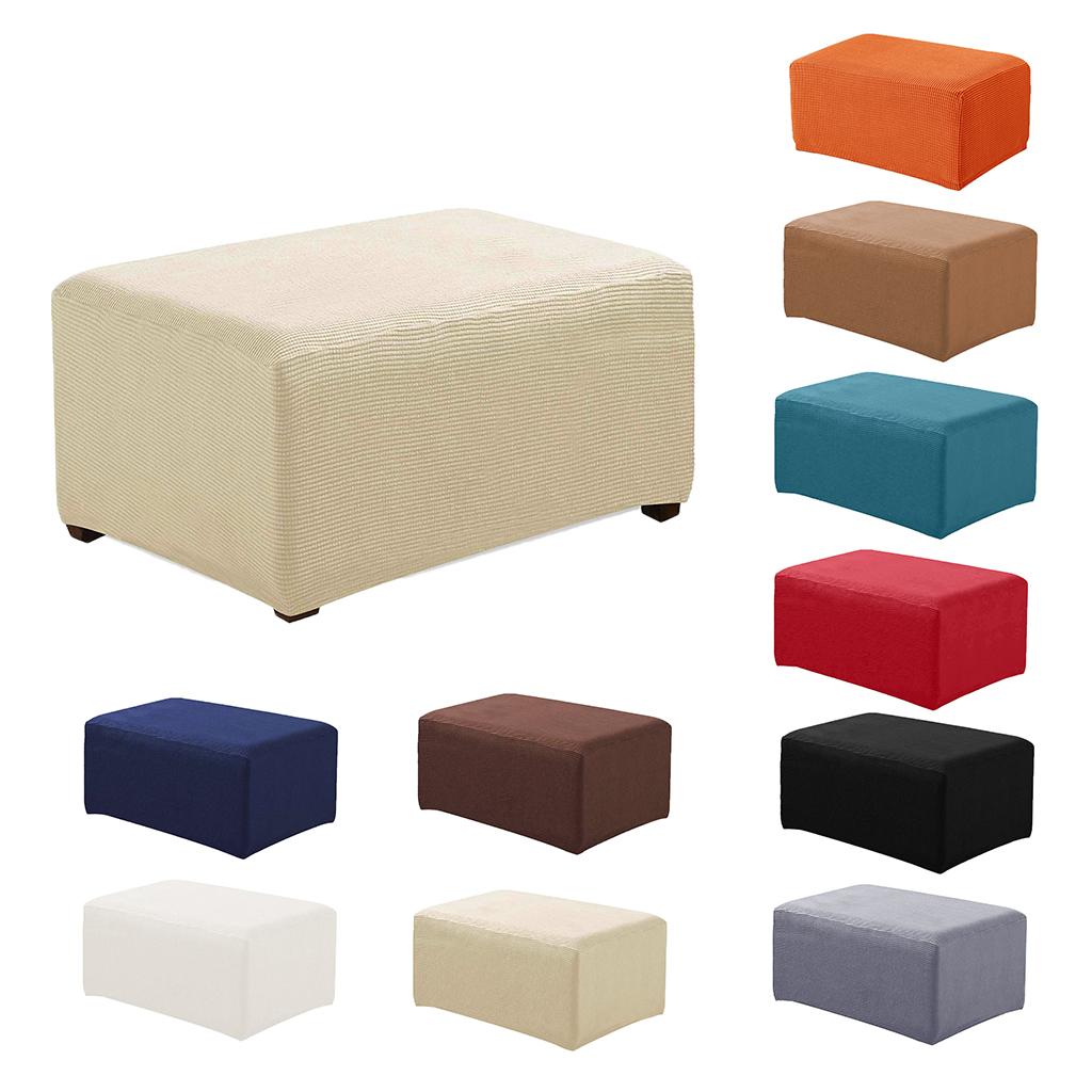 Stretch Ottoman Pouf Cover Footrest Stool Slipcover Protector A