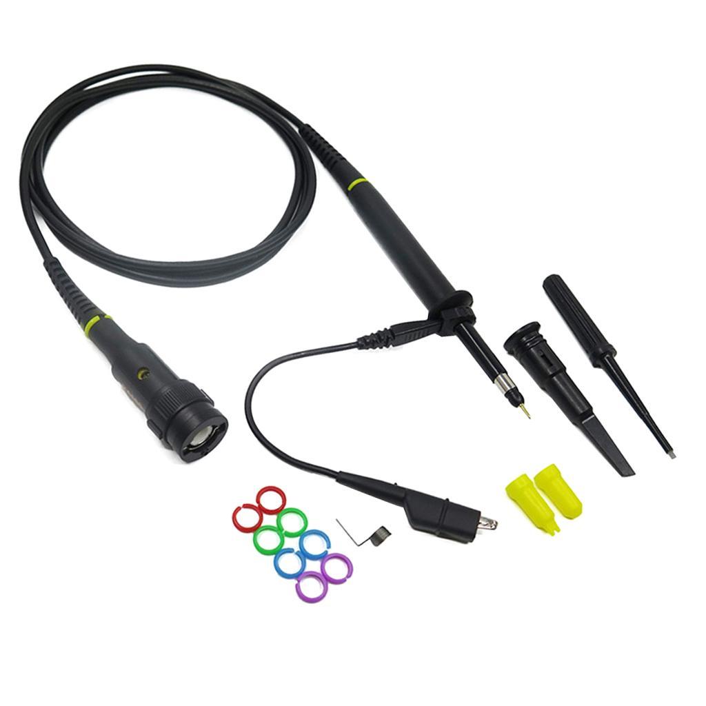 200 MHz 600V DC High Sensitivity Oscilloscope Clip Probe 10:1 and 1:1 with Mini Alligator Clip BNC Connector