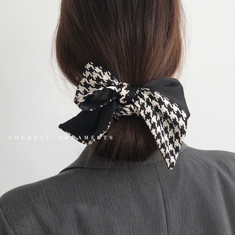 Dây cột tóc vải Scrunchies ziczac Hàn Quốc siêu xinh