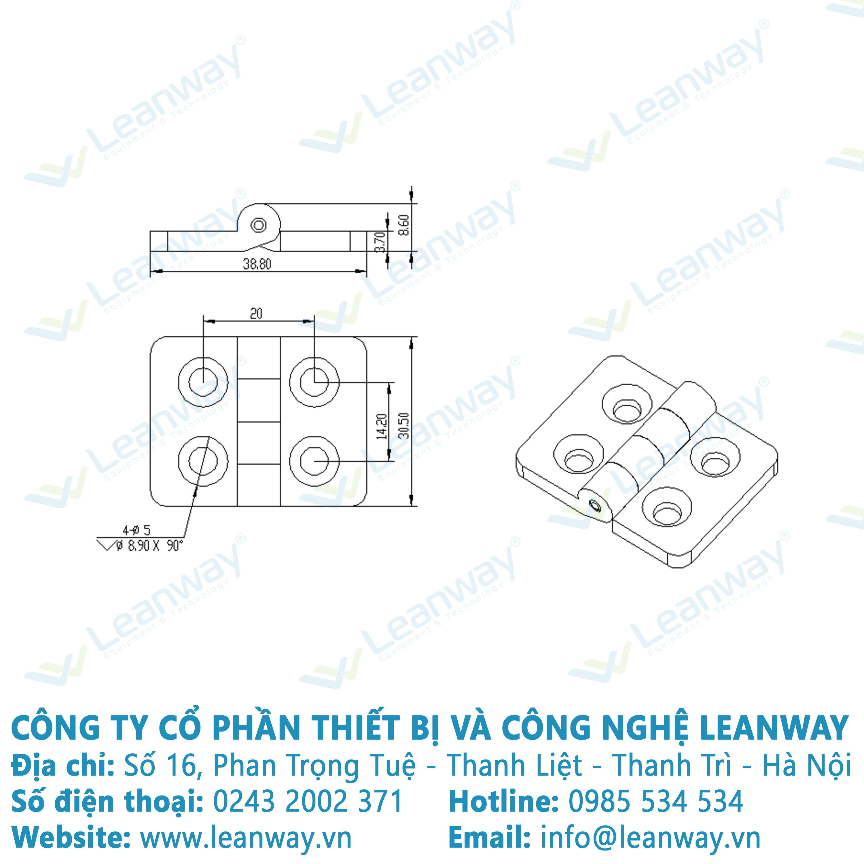 Bản lề nhôm
