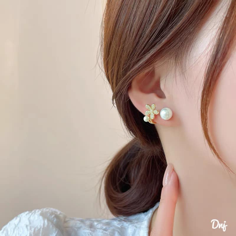 Bông tai bạc thời trang chất liệu bạc MS074