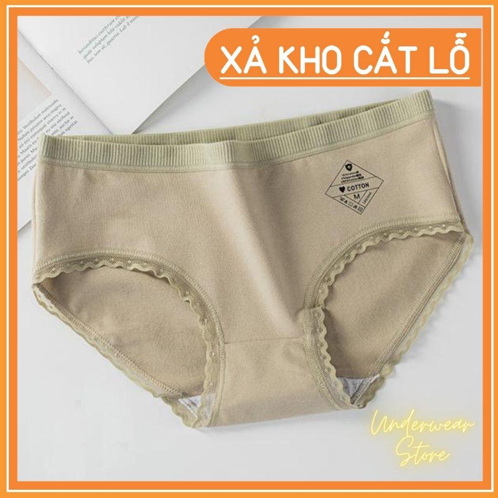 Sét 10 Quần Lót Nữ Cotton Viền Ren Mềm Mịn Sexy SIZE: L