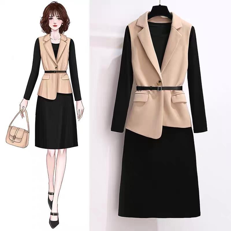 Set váy kèm vest thu đông 2021 đủ size Từ 40-65kg