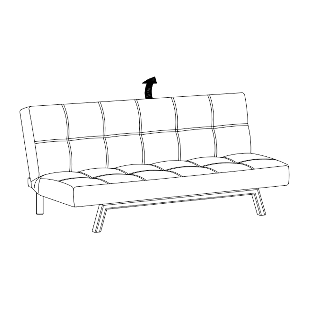 Sofa giường | JYSK Holstebro | vải polyester | xám | R180xS92/108xC80cm