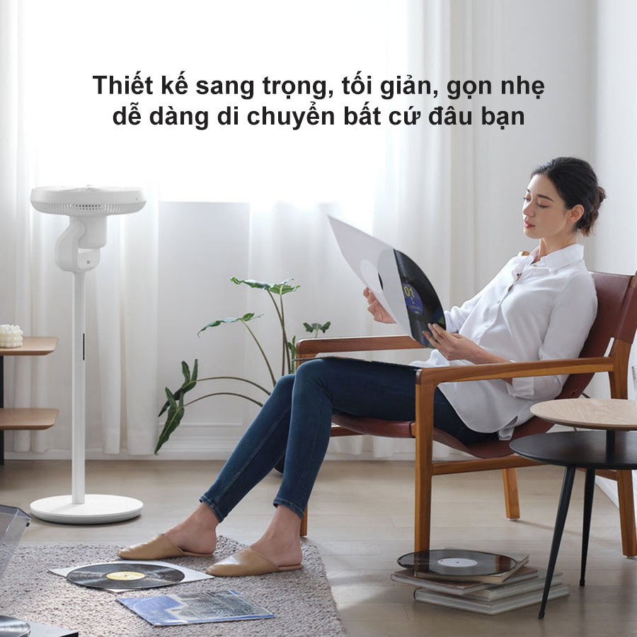 Quạt Tích Điện Đối Lưu Xiaomi Smartmi Gen 3 Pro Circulation Fan 【 Xoay 3D ◆ Dùng 40h Liên Tục ◆ AI Thông Minh】 - Hàng Nhập Khẩu