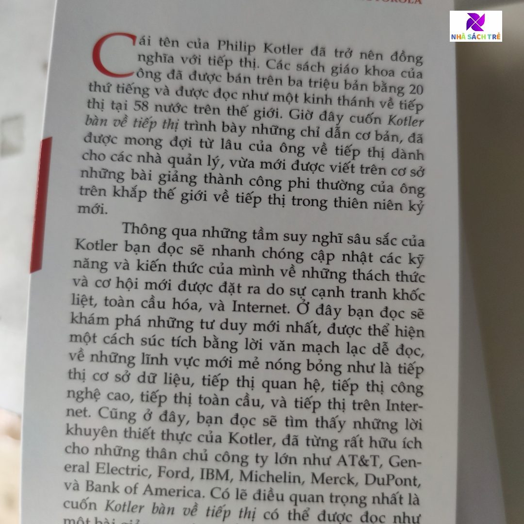 Sách - NXB Trẻ - P.Kotler. Kotler bàn về tiếp thị